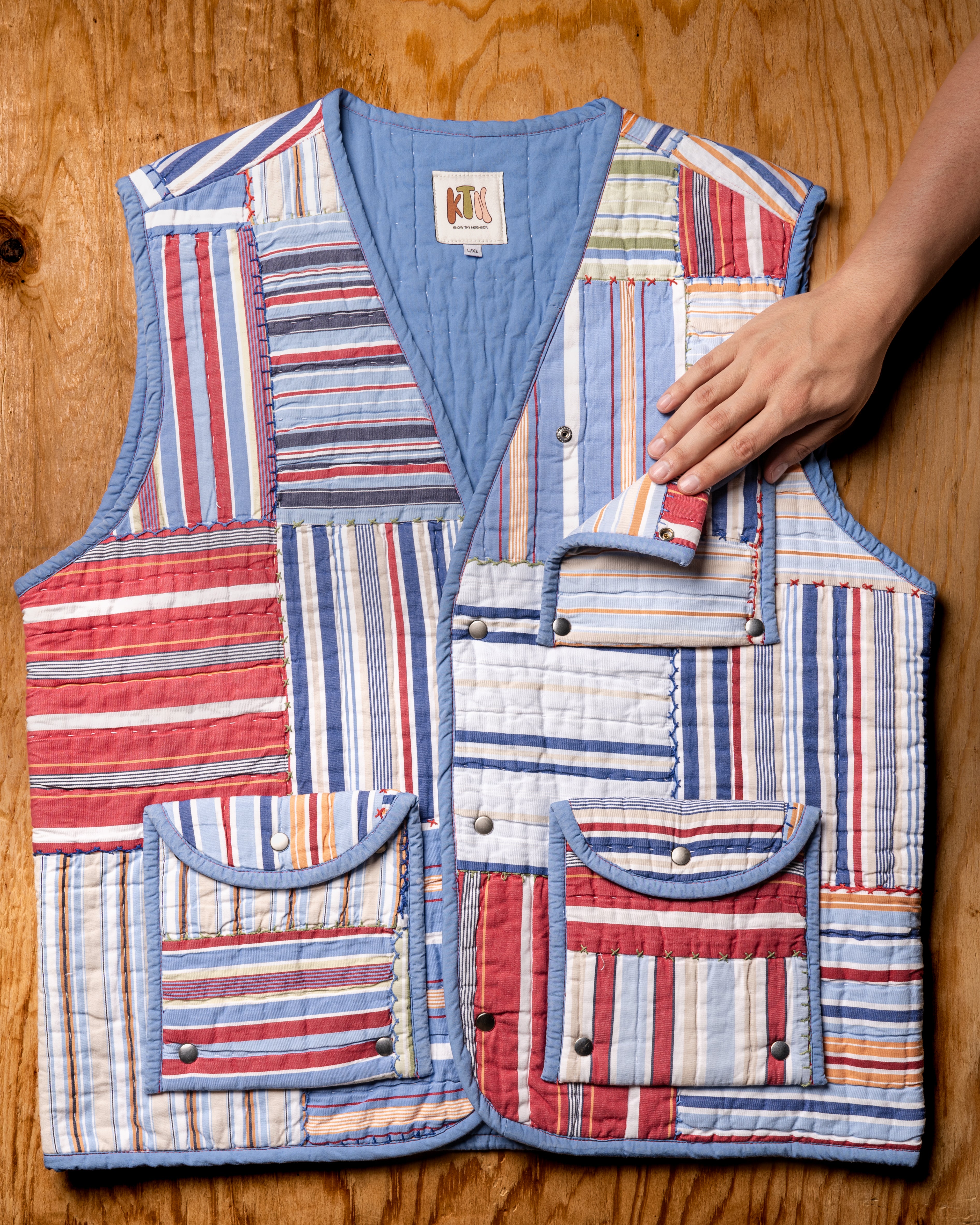 Striped Dynamic Quilt Vest
