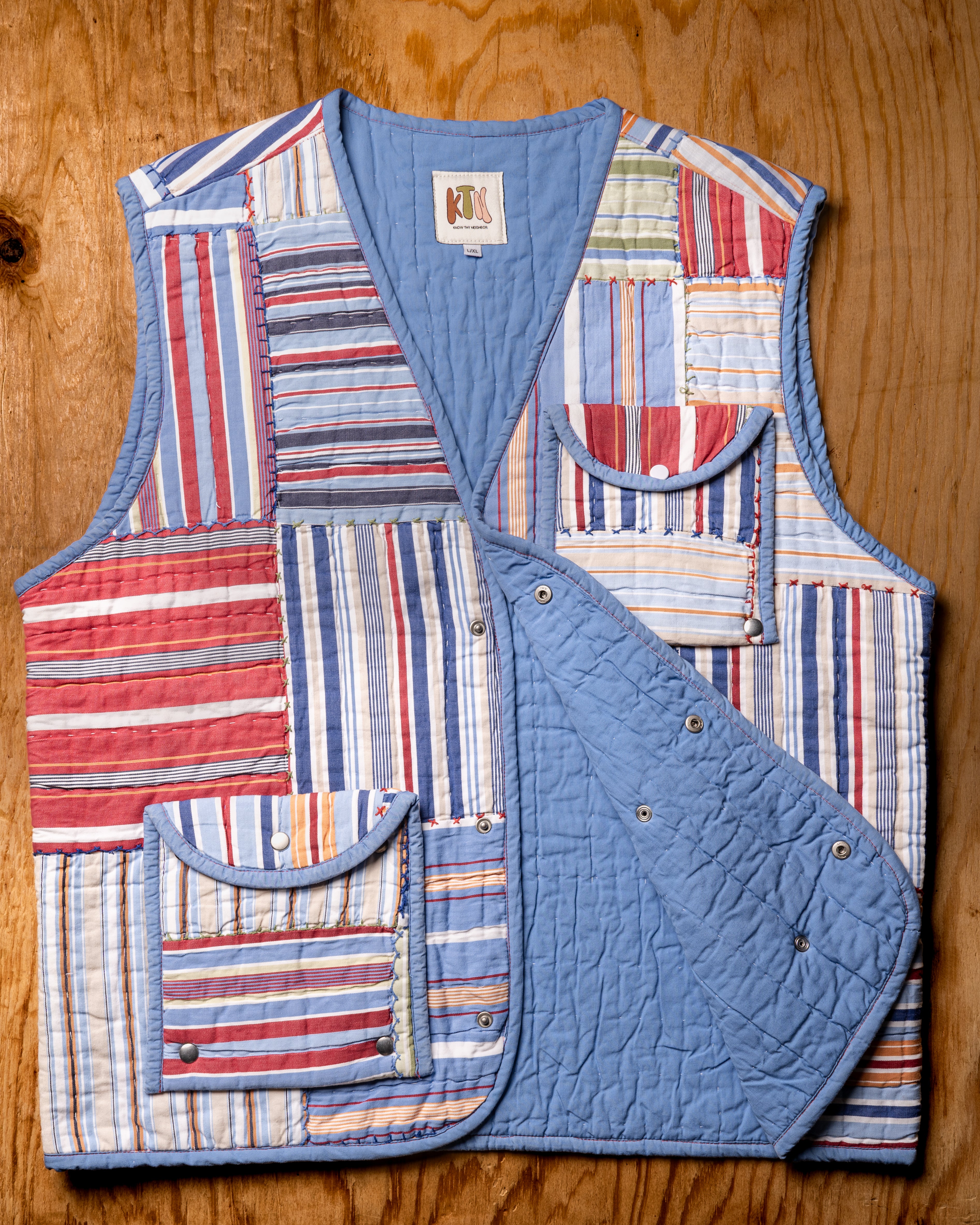Striped Dynamic Quilt Vest