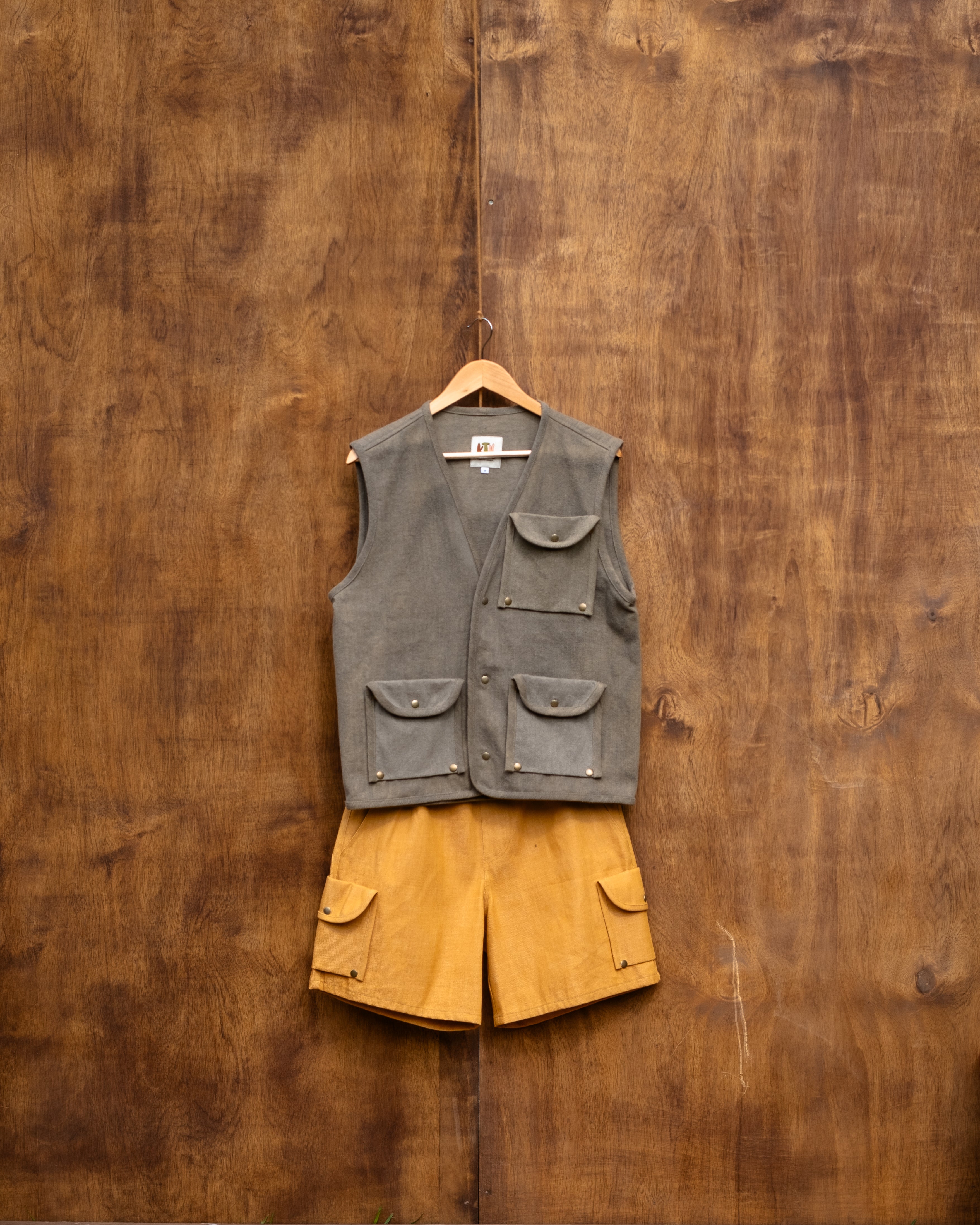 Industrial Yellow Denim Shorts