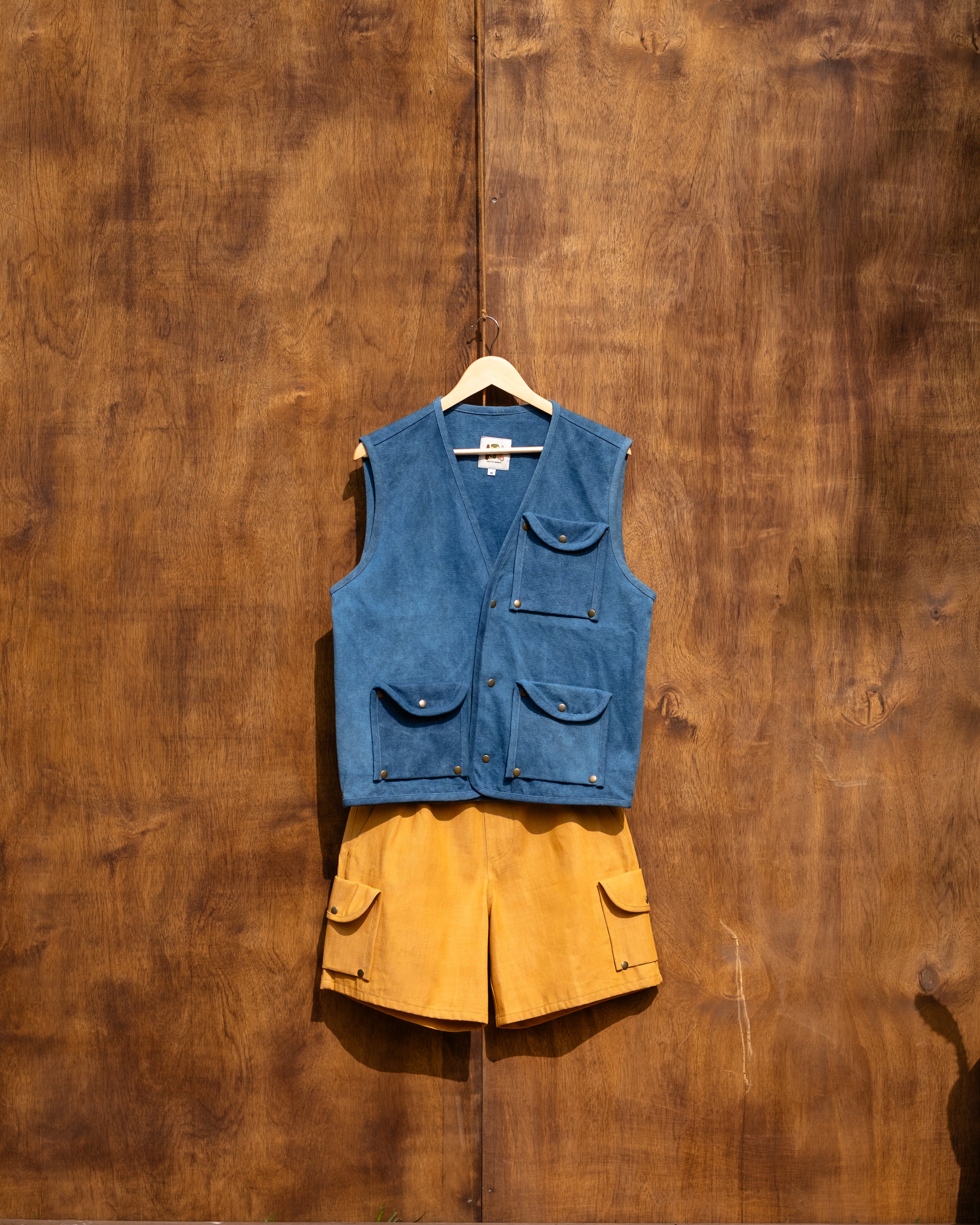 Industrial Yellow Denim Shorts