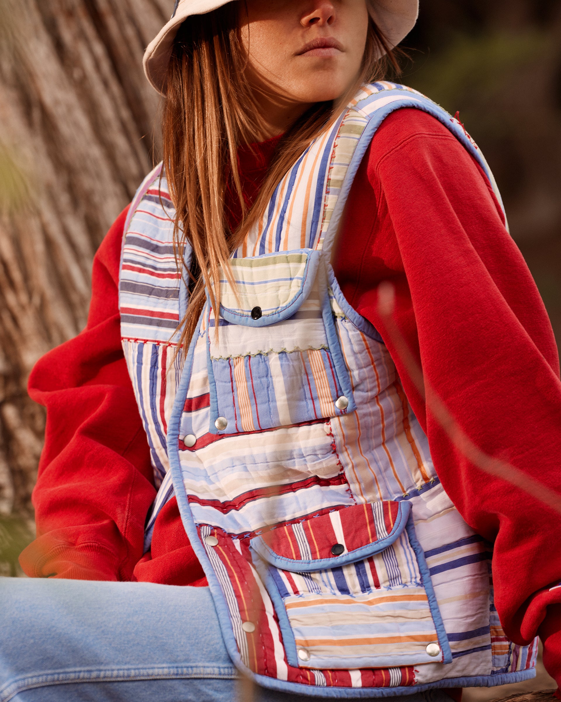 Striped Dynamic Quilt Vest